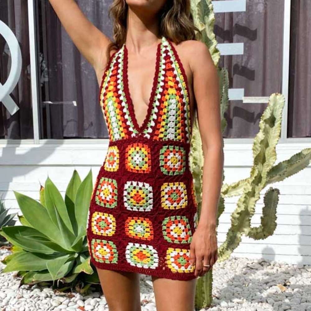 Harmon Crochet dress multi